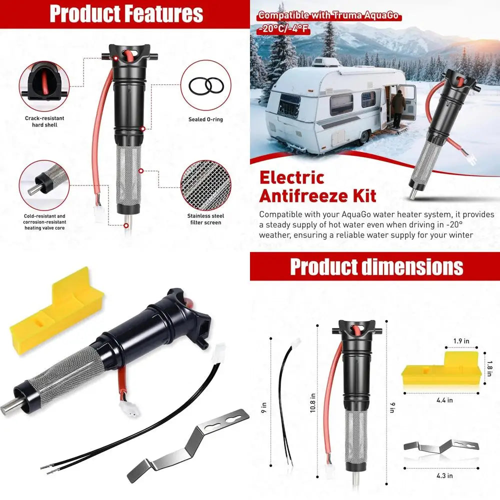 Electric Antifreeze Kit Compatible with Truma AquaGo, Replacement for Truma AquaGo RV Water Heater Electric Antifreeze Kit-Frost