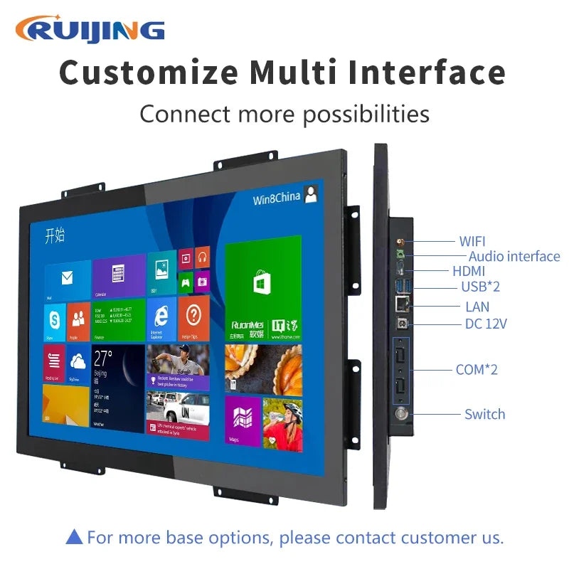 Industrial Open Frame Rugged Tablet 12 13 15 21 27 32 Inch LCD Wifi Waterproof Android Touch Screen Monitor