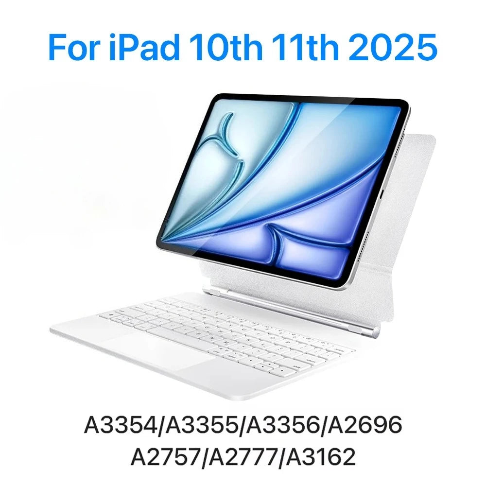 Magic Wireless Bluetooth Keyboard for iPad A16 11th 2025 Magnetic Smart Case for Apple iPad 10th Gen Pro 11 12.9 13 M2 M3 Air