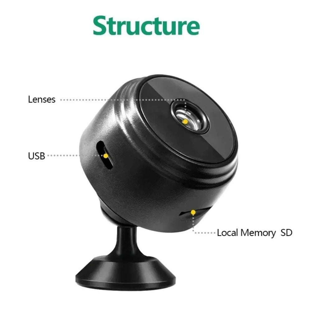 Wireless Security Monitoring WiFi Mini Remote Camera Magnetic 1080P Video Recorder Intelligent Home Security Camera For Infants
