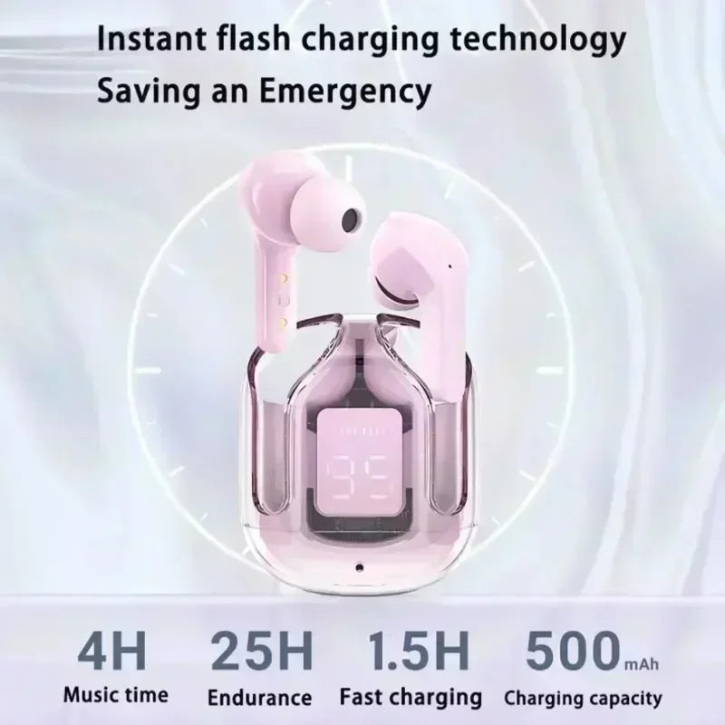 TWS LED 150mAh Power Digital Display Headset Wireless Headphones Power Digital Display Stereo Sound Earphones for Smartphones
