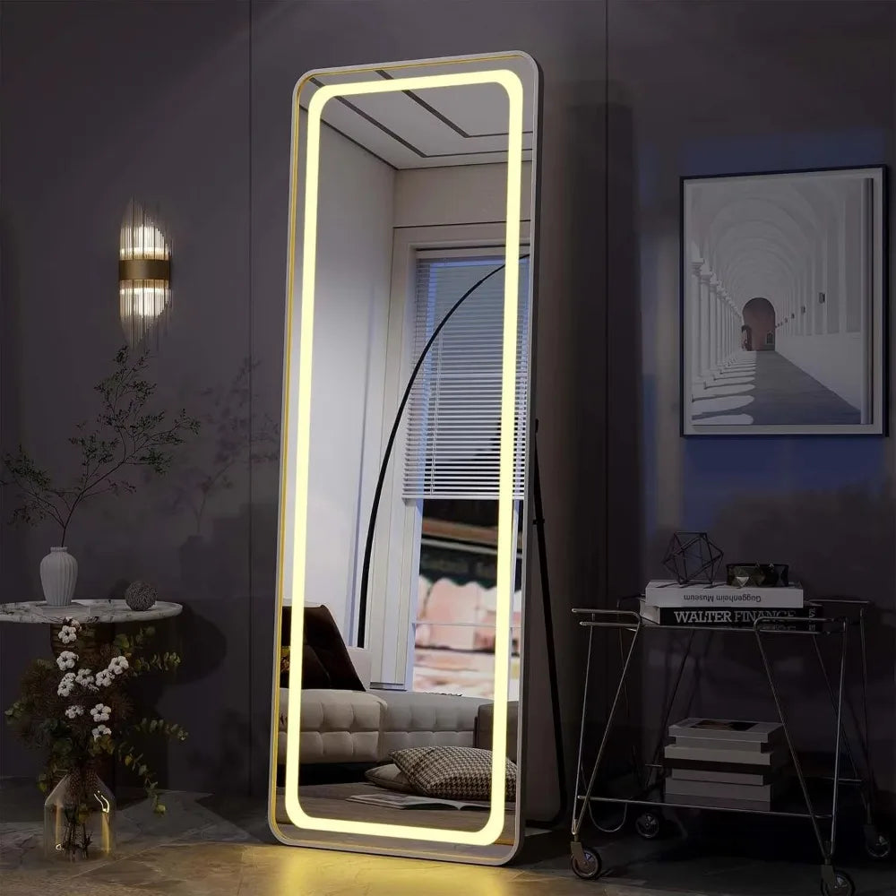 Standing Led Mirror Large Size Long Body Mirror with Light Espejo for Bedroom Dressing Full Length Smart Mirror