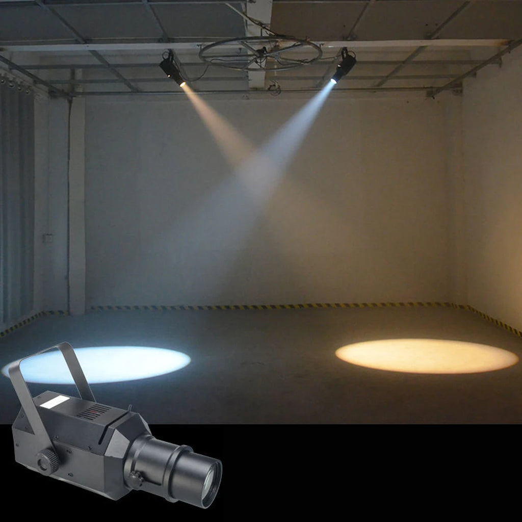 DMX512 and Manual Control LED Follow Ellipsoidals Profile Spot Light Focus Zoom Projector for Theater Exhibition Studio Show