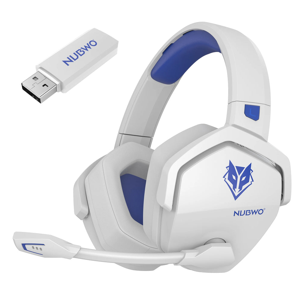 NUBWO G06 2.4G Dual Wireless Gaming Headset 5ms Low Latency 7.1 Surround ENC Mic For PC PS4 PS5 Gaming Bluetooth Headphones