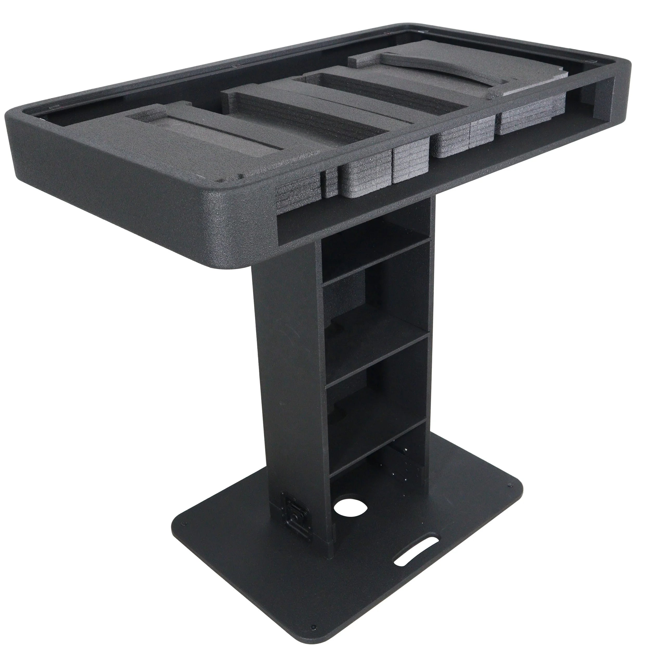 Black Finish Control Tower DJ Podium Travel Stand for Pioneer DDJ-REV7 XDJ-XZ DDJ-1000 RANE One with Flight case