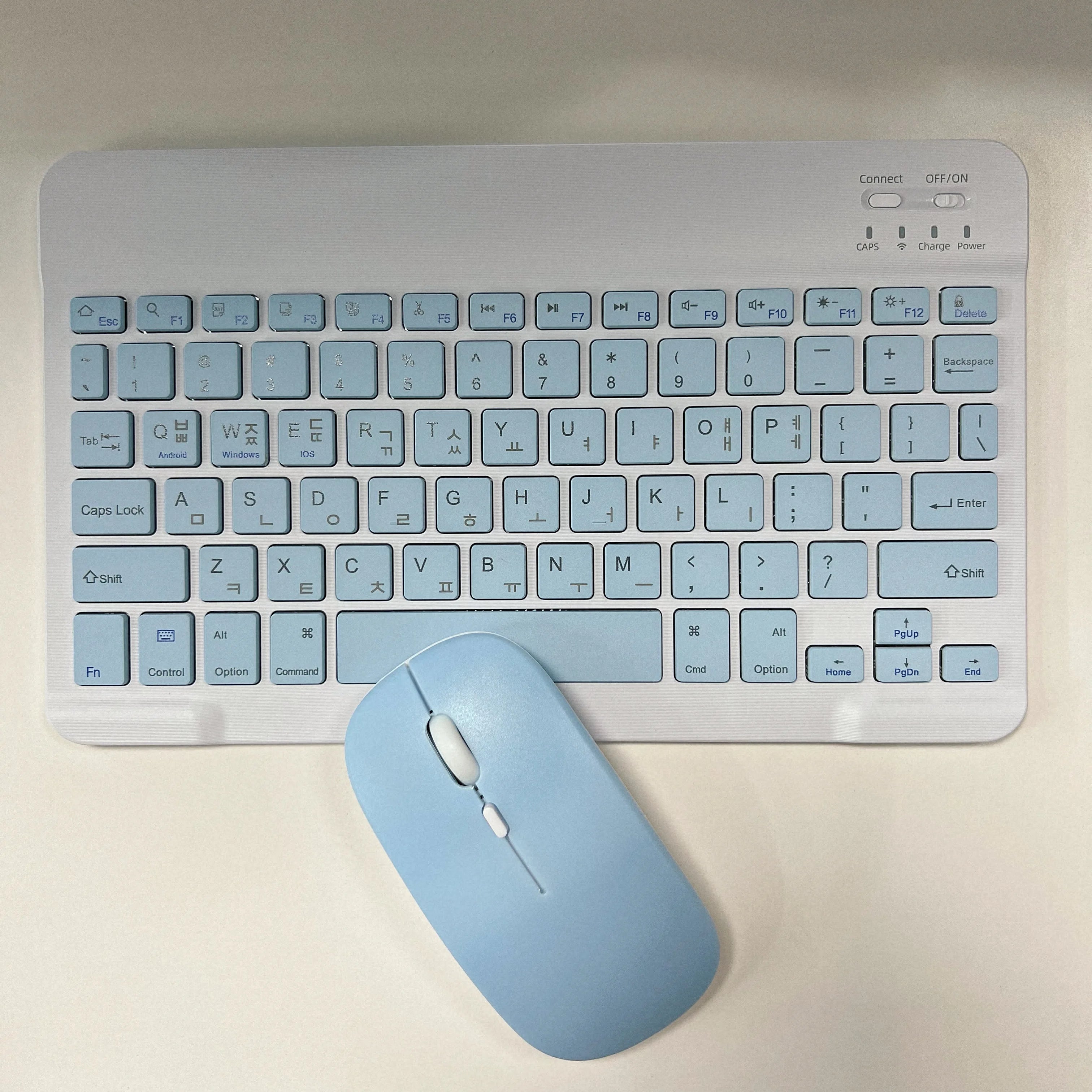 Ultra-Slim Bluetooth Keyboard Portable Mini Wireless Rechargeable for Apple iPad iPhone Korean Japanese English