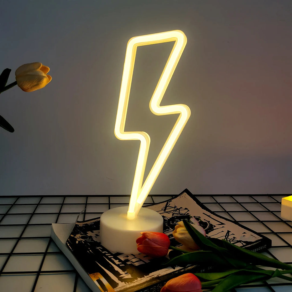 Desktop decorative LED neon lights, Halloween gifts, party table lamps, room atmosphere creation, powered by USB or batteries
