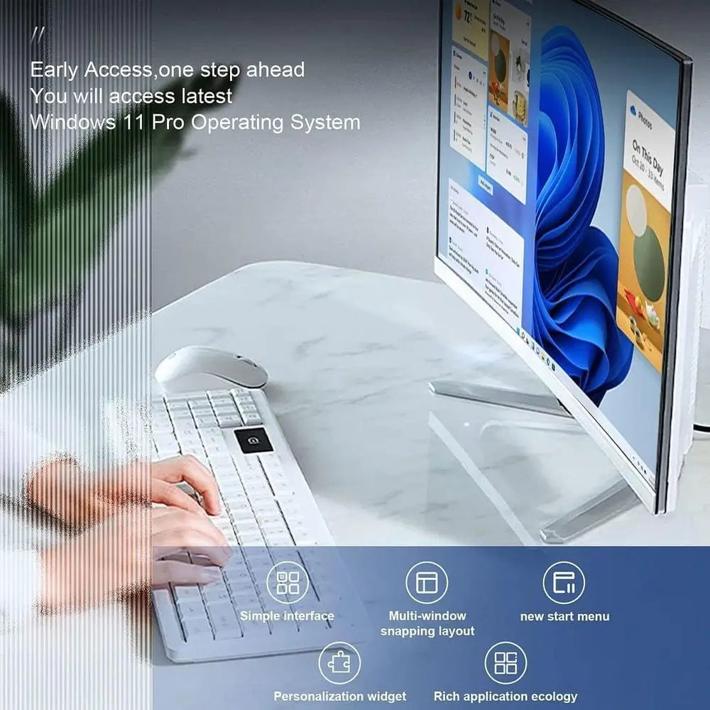 Refurbished Desktop PC with 21.5 HD Monitor, Intel i5-6500 3.2GHz, 8GB RAM, 256GB SSD, Keyboard, Mouse, Windows 11 Pro