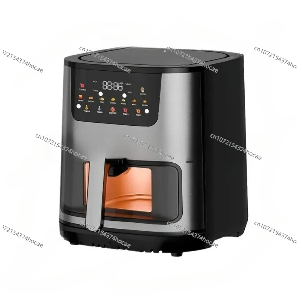 Air Fryer, 15L, Stainless Steel, Ceramic Cooking Basket, with Deluxe Accessory Kit and Recipe Book