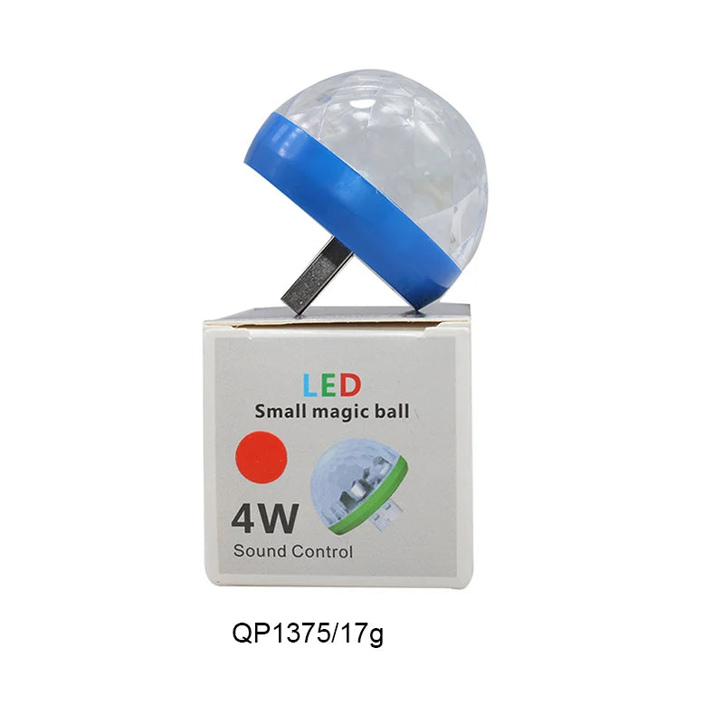 1 Pcs USB Music Stage Light Show Club Disco DJ Light Laser Projector Sound Control Crystal Magic Ball Effect Lights