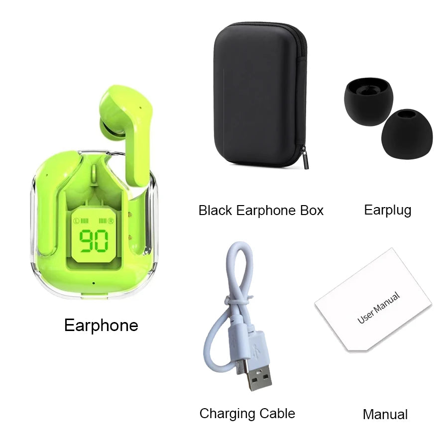 TWS LED 150mAh Power Digital Display Headset Wireless Headphones Power Digital Display Stereo Sound Earphones for Smartphones