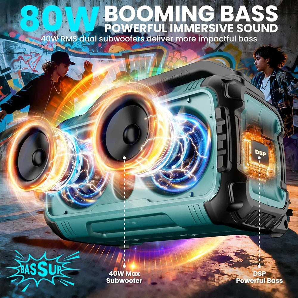 Makita Cordless Bluetooth Speaker Portable Surround Speakers Dual Channel Subwoofer Loudspeaker 3D Outdoor For 18V Battery
