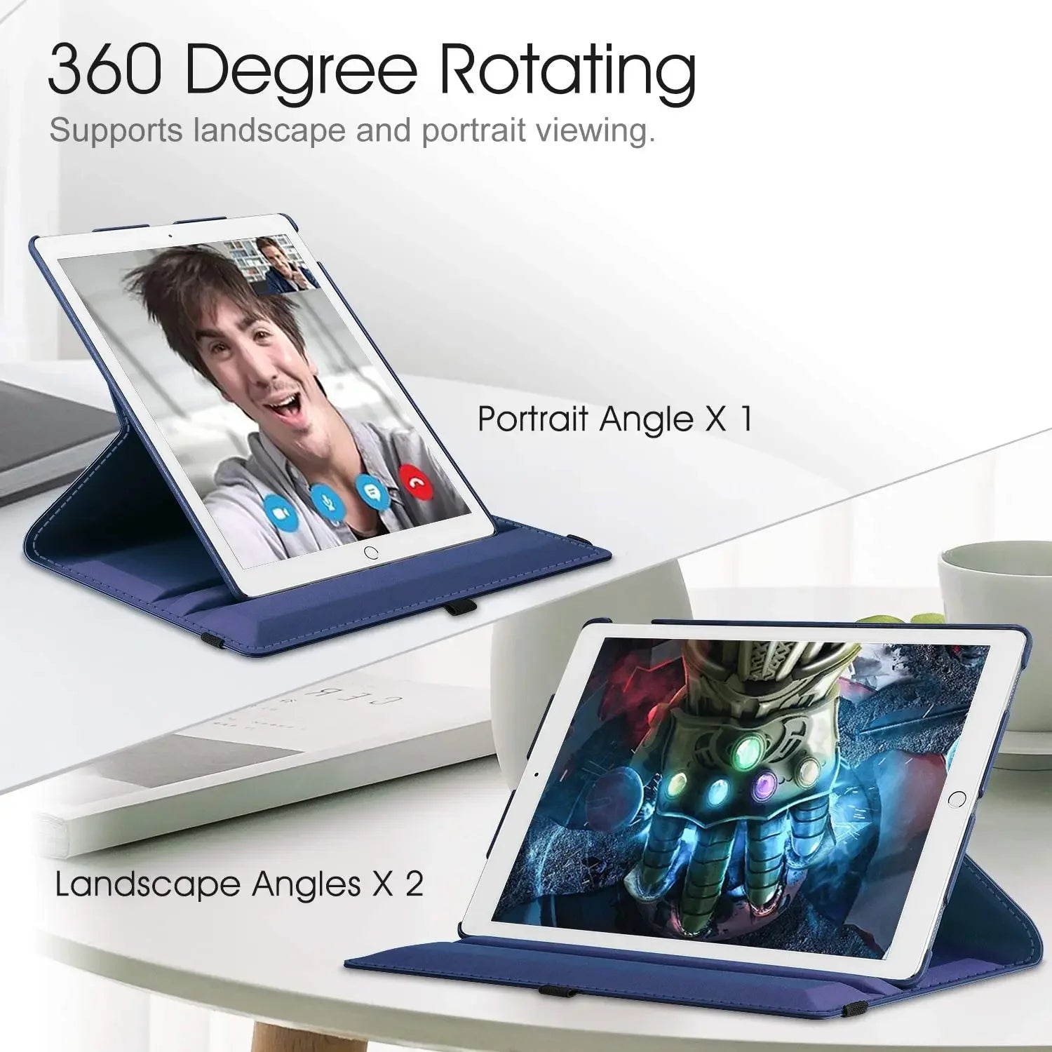 Case For Apple iPad Pro 12.9 2015/2017 360 Rotating Smart Cover iPad Air 13 2024 2025 12.9"2018-22 PU Leather Funda Tablet Shell