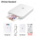 Mini Portable Photo Printer Pocket Size Wireless Compatible with iOS&Android Phone Zink Technology,Print 2x3 Sticky-Backed Photo