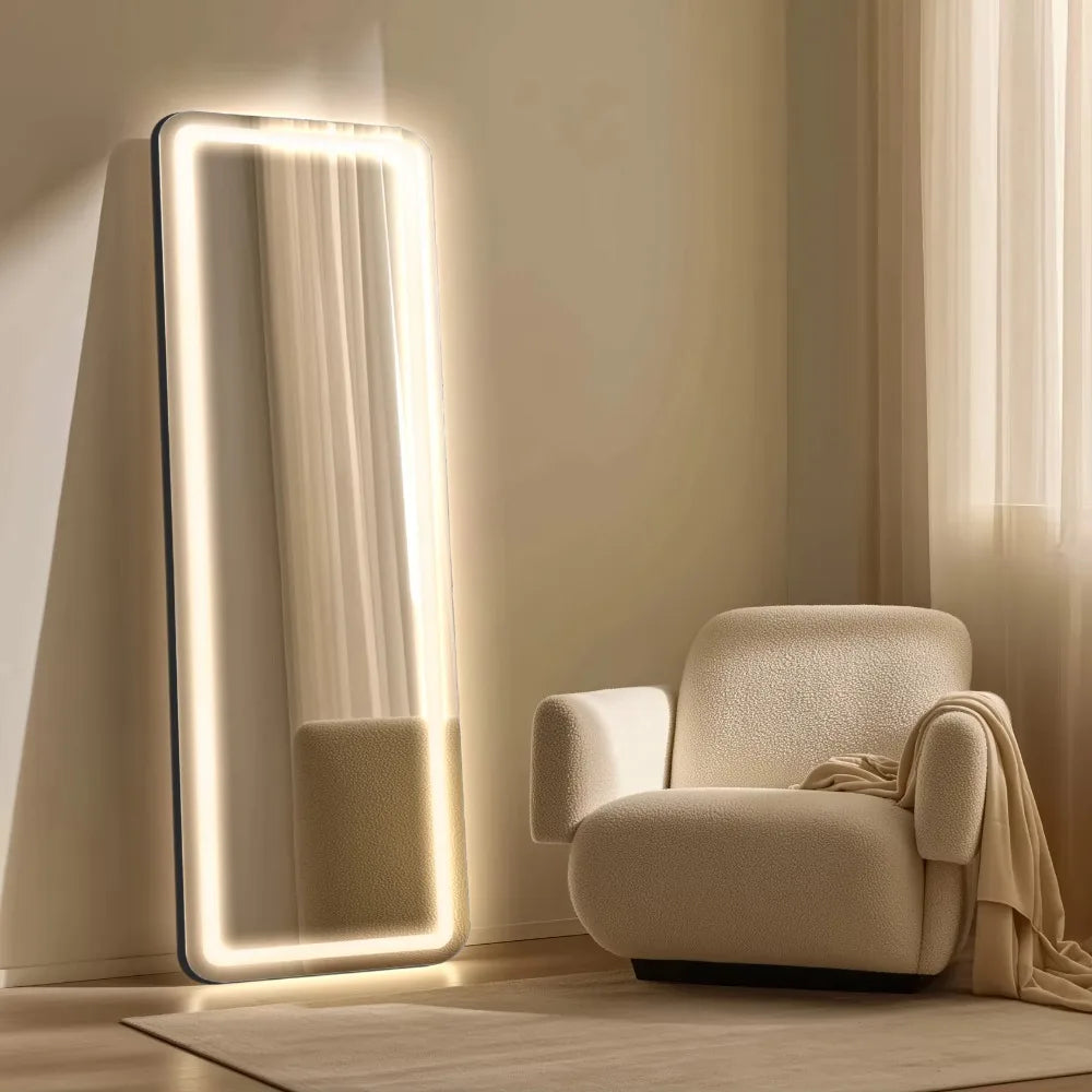 Standing Led Mirror Large Size Long Body Mirror with Light Espejo for Bedroom Dressing Full Length Smart Mirror