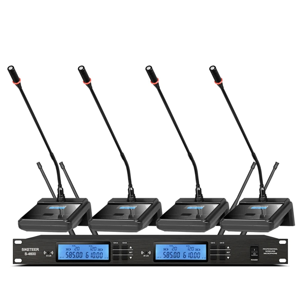 Professional UHF wireless microphone full metal shell handheld lavalier microphone suitable for wedding stage microphone