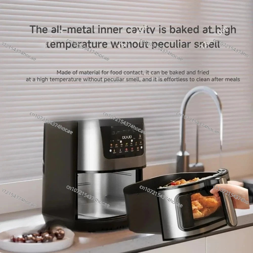 Air Fryer, 15L, Stainless Steel, Ceramic Cooking Basket, with Deluxe Accessory Kit and Recipe Book
