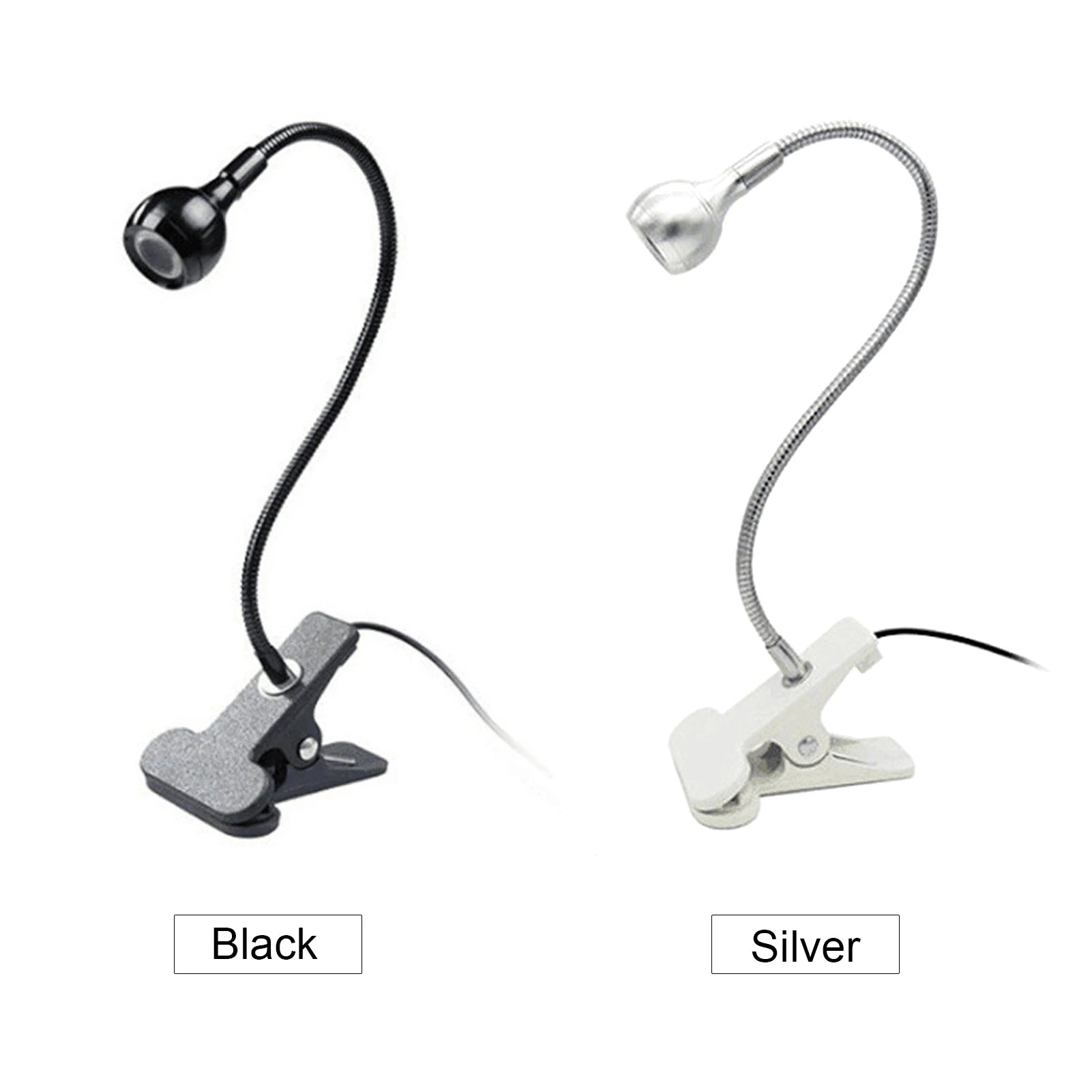 3W 395NM Nail Glue Curing Lamp Portable LEDs Desk Light Flexible Goose Neck Ultraviolet Lamp with Clamp & Switch for Nail Glue
