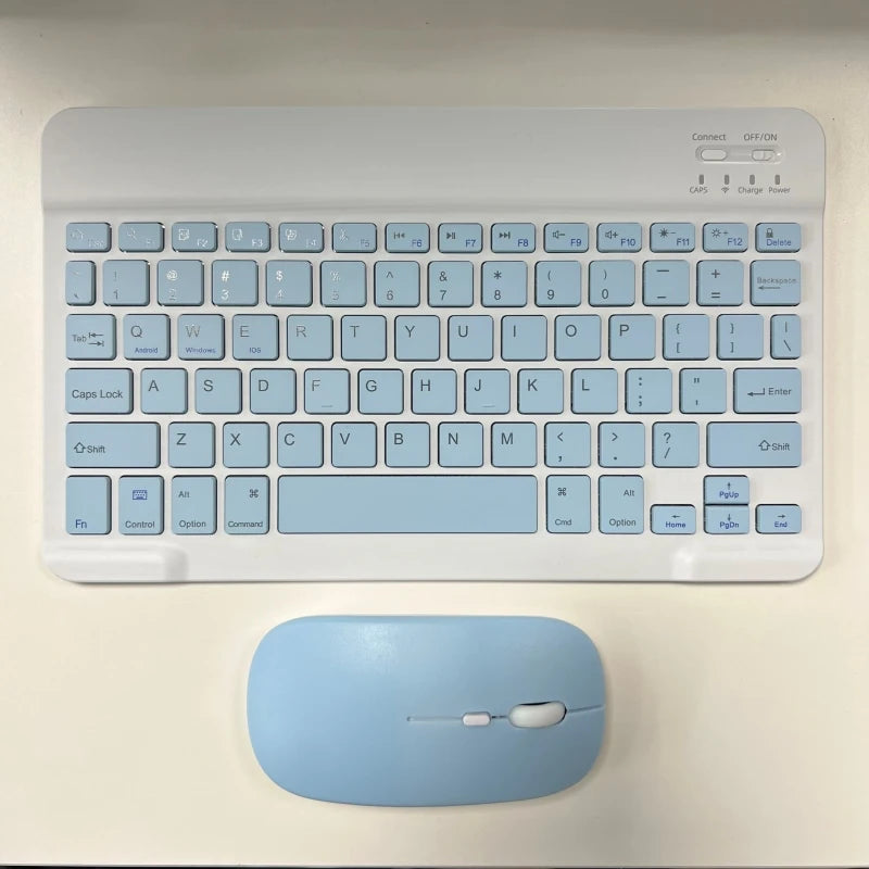 Ultra-Slim Bluetooth Keyboard Portable Mini Wireless Rechargeable for Apple iPad iPhone Korean Japanese English