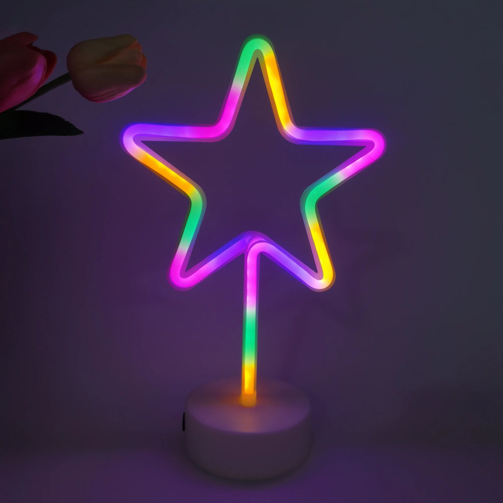 Desktop decorative LED neon lights, Halloween gifts, party table lamps, room atmosphere creation, powered by USB or batteries