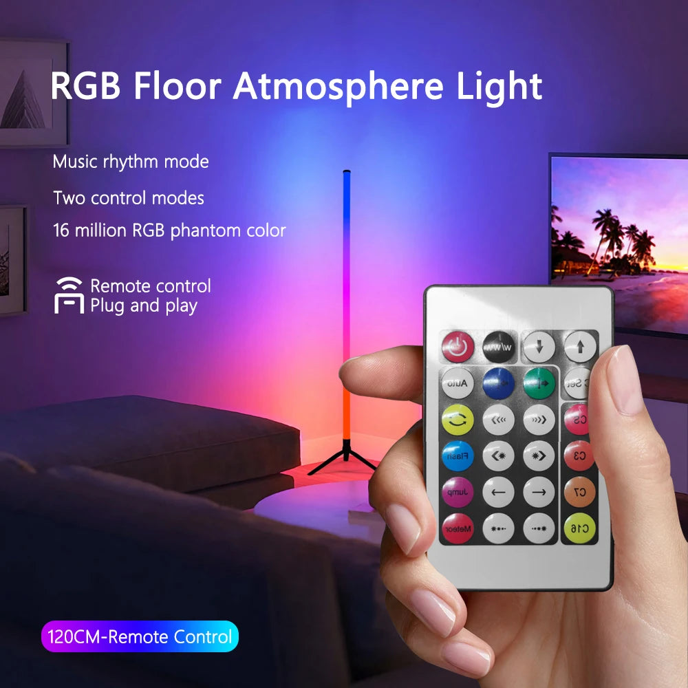 Smart LED Floor Lamp RGB Remote & APP Control Music Sync Corner Lighting  Modern Mood Standing Lamp for Living Room Gaming