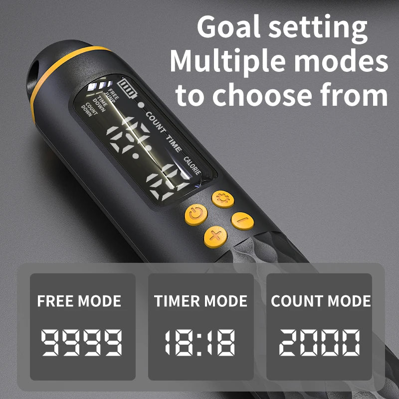 New Rechargeable USB Electronic Technology Jump Rope Wire Rope Adjustable Jump Rope Trainer Digital Wireless Calorie Counter