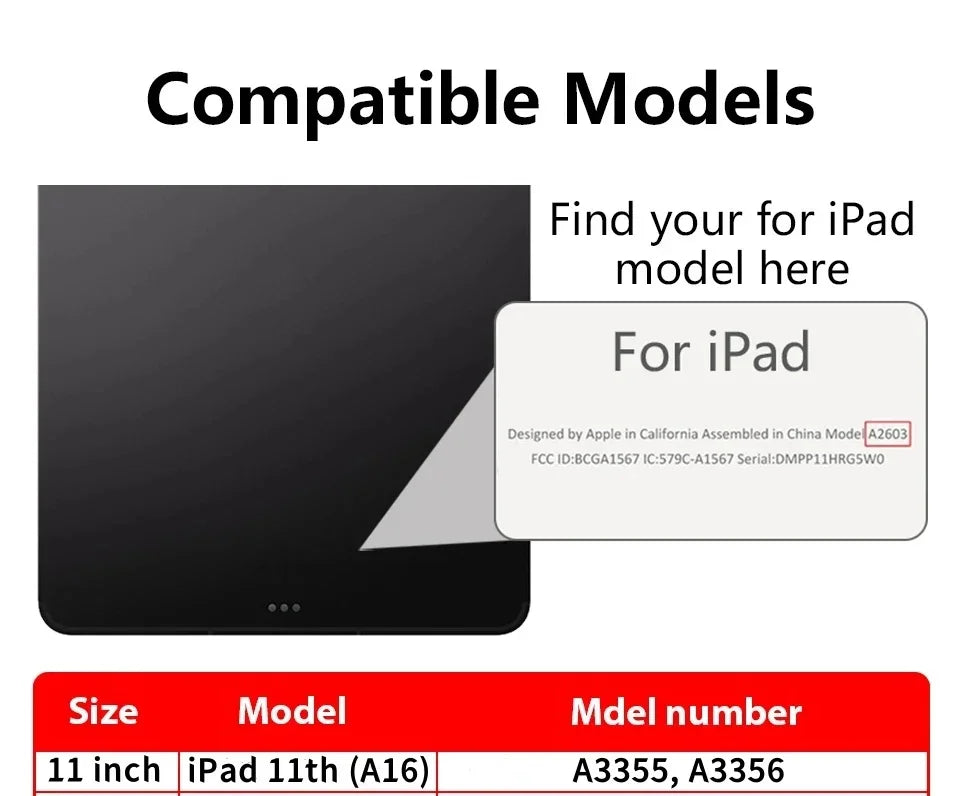 For iPad A16 Case 2025 Tablet Case Magnetic Flip Smart Cover For Apple iPad 11th Generation Case A3355 3356