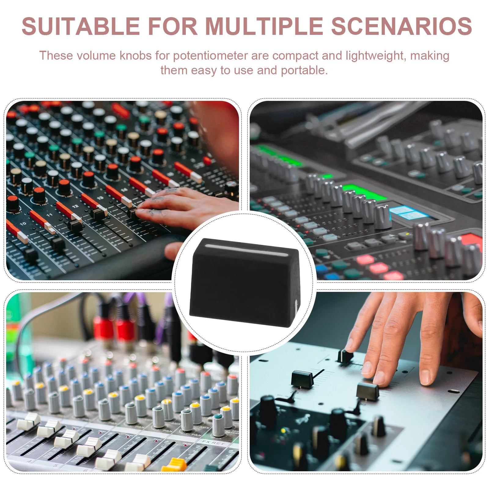 5Pcs Adjusting Fader Caps High Quality Slider Caps for Dj Equipment Mixing Console Audio Control Knobs Mixer Slider Mat
