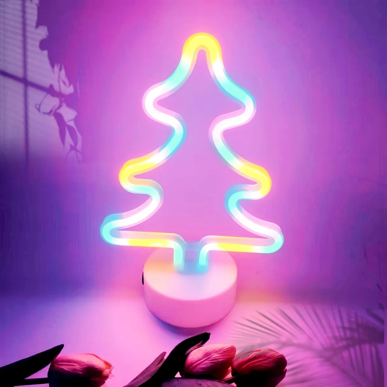 Desktop decorative LED neon lights, Halloween gifts, party table lamps, room atmosphere creation, powered by USB or batteries