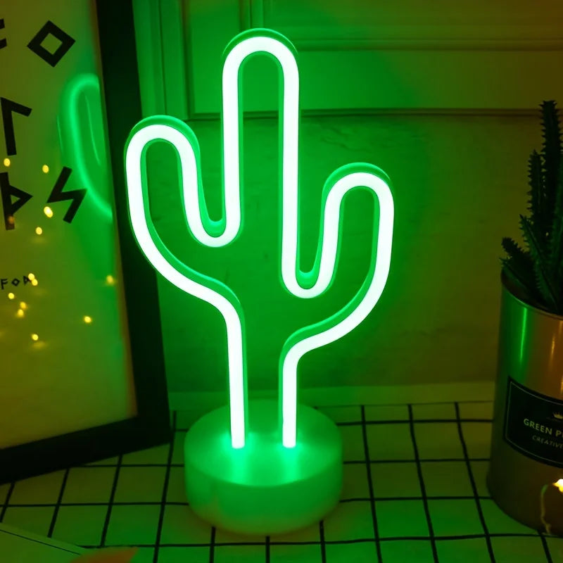Desktop decorative LED neon lights, Halloween gifts, party table lamps, room atmosphere creation, powered by USB or batteries
