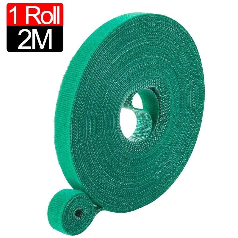 2M Nylon Plant Ties Plant Bandage Hook Tie Loop Adjustable Plant Support Reusable Fastener Tape for Home Garden Accessories