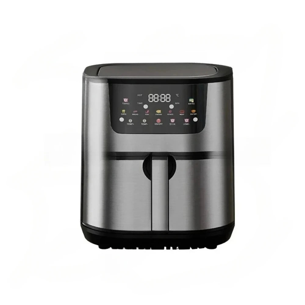 Air Fryer, 15L, Stainless Steel, Ceramic Cooking Basket, with Deluxe Accessory Kit and Recipe Book