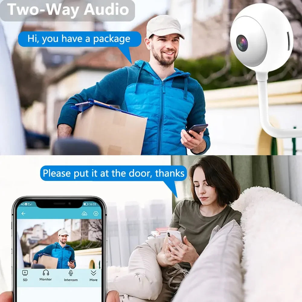 5MP Mini WiFi Camera Indoor 2K Security Camera for Baby Monitor Wireless USB Plug IP Surveillance AI Auto Tracking Babe Cam Tuya