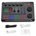 Live Sound Card Audio Mixer With Interface DJ Mixer Effects Voice Changer Bluetooth-compatible Mixer For Live Streaming Singing