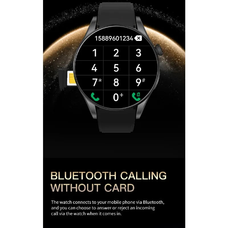 BW16 New SIM Card Smart Watch 1.5 inch Bluetooth Call Camera Waterproof Music Heart Rate Multi-Sports Modes Smartwatch men women