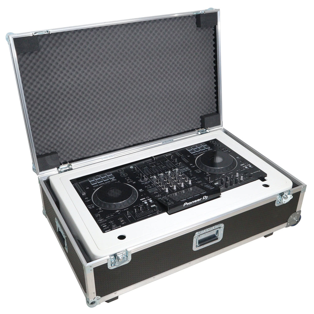 Black Finish Control Tower DJ Podium Travel Stand for Pioneer DDJ-REV7 XDJ-XZ DDJ-1000 RANE One with Flight case