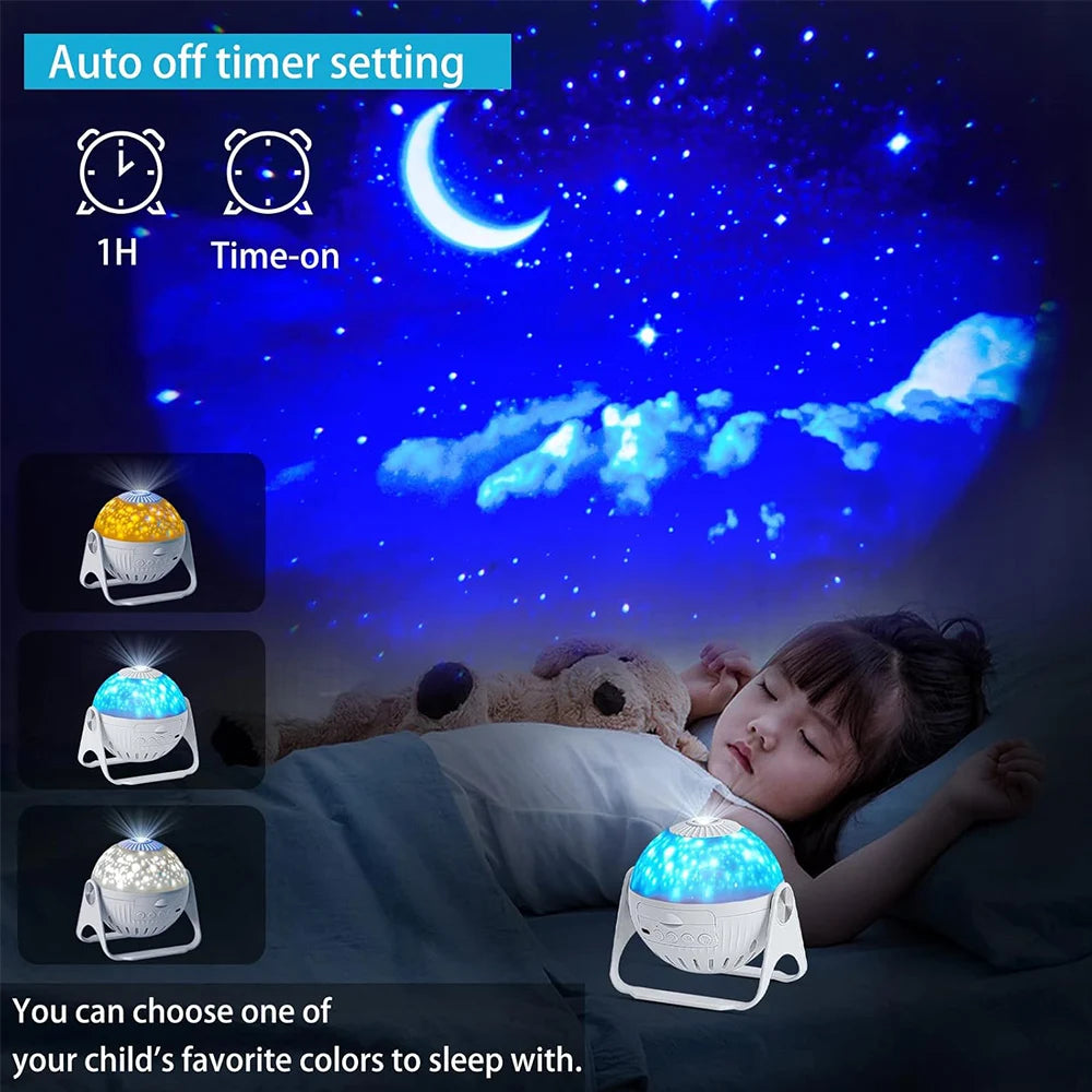 Starry Night Light Projector for Kids 360° Rotating Planetarium Galaxy LED Projector Lamp Birthday Co-ordination Christmas Gifts