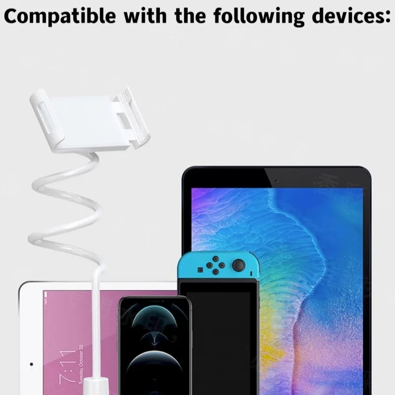 LUSQI Universal Flexible Gooseneck Phone Holder Clip Long Arm Adjustable Lazy Mount For iPhone iPad Tablet Desk Bed