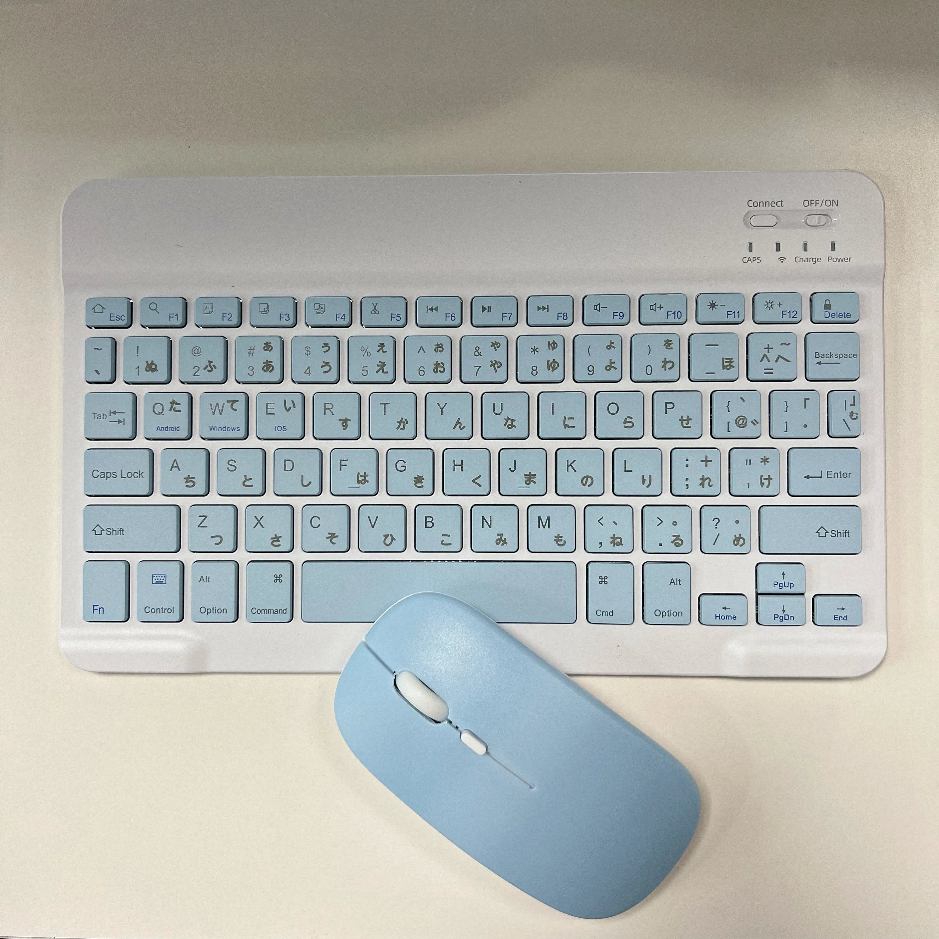 Ultra-Slim Bluetooth Keyboard Portable Mini Wireless Rechargeable for Apple iPad iPhone Korean Japanese English