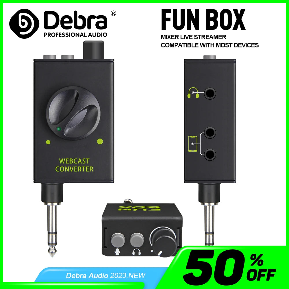 DJ Console Mixer Live Streaming Adapter ,Output Devices Supports Smartphones, Laptops, PC etc for Conversation,Karaoke,Recording