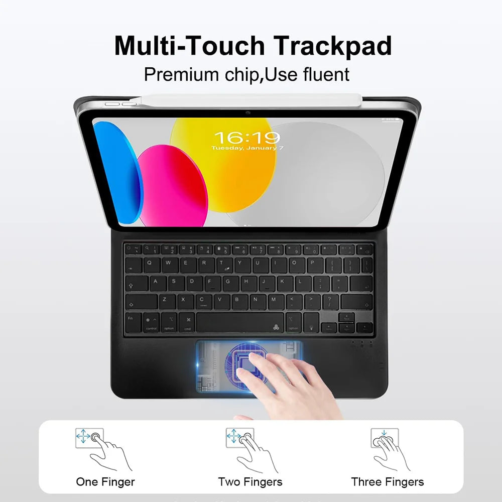 Magic Wireless Bluetooth Keyboard for iPad A16 11th 2025 Magnetic Smart Case for Apple iPad 10th Gen Pro 11 12.9 13 M2 M3 Air