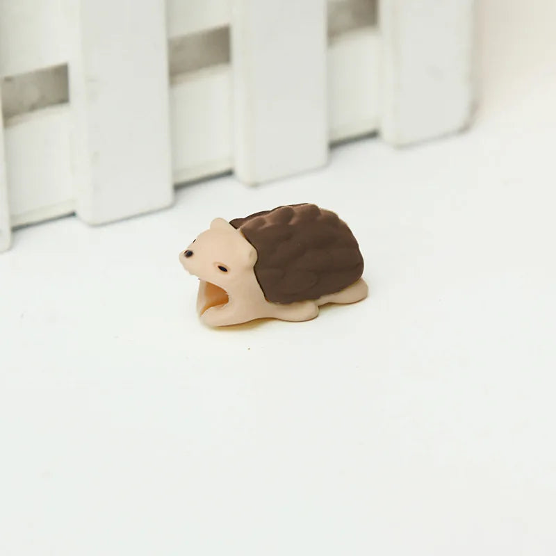 Data cable protective cover cartoon cable winder soft glue biting device charging cable animal glue