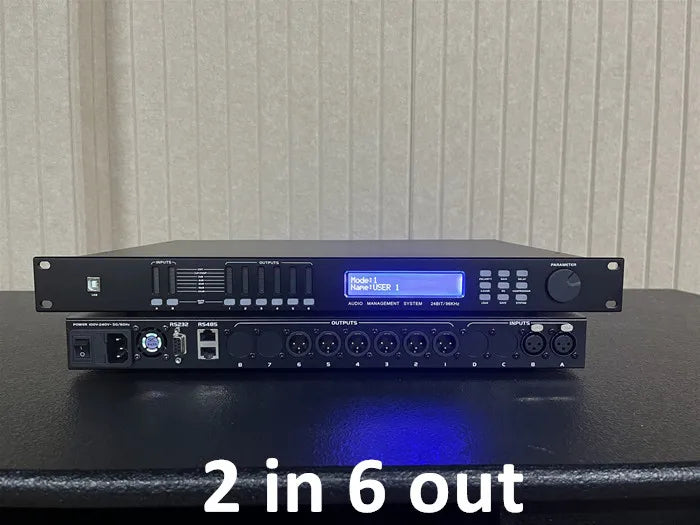 4 in 8 out  performance stage speaker management professional sound system church Karaoke equipment Digital Audio Processor