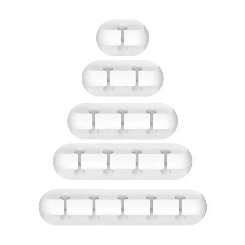 Silicone USB Cable Organizer Desk Tidy with Clips Charging Cable Winder Mouse Earphone Accessory Holder Neatness Organization