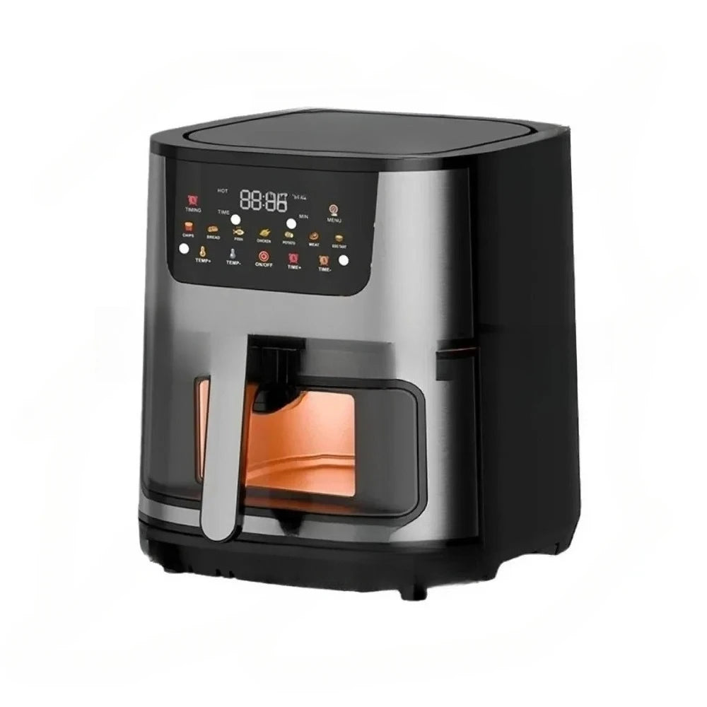 Air Fryer, 15L, Stainless Steel, Ceramic Cooking Basket, with Deluxe Accessory Kit and Recipe Book