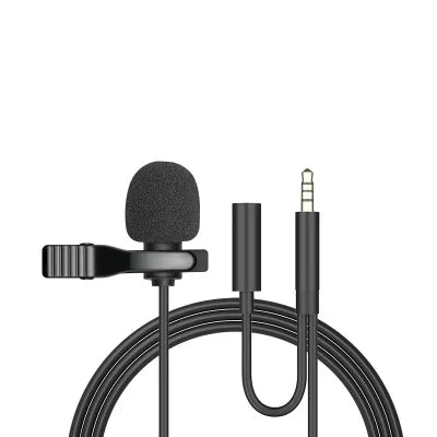 1.5m Mini Portable Lavalier Microphone Condenser Clip-on Lapel Mic Wired USB 3.5mm Type C Microphone For Laptop PC DSLR Camera