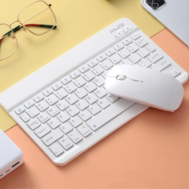 Ultra-Slim Bluetooth Keyboard Portable Mini Wireless Rechargeable for Apple iPad iPhone Korean Japanese English
