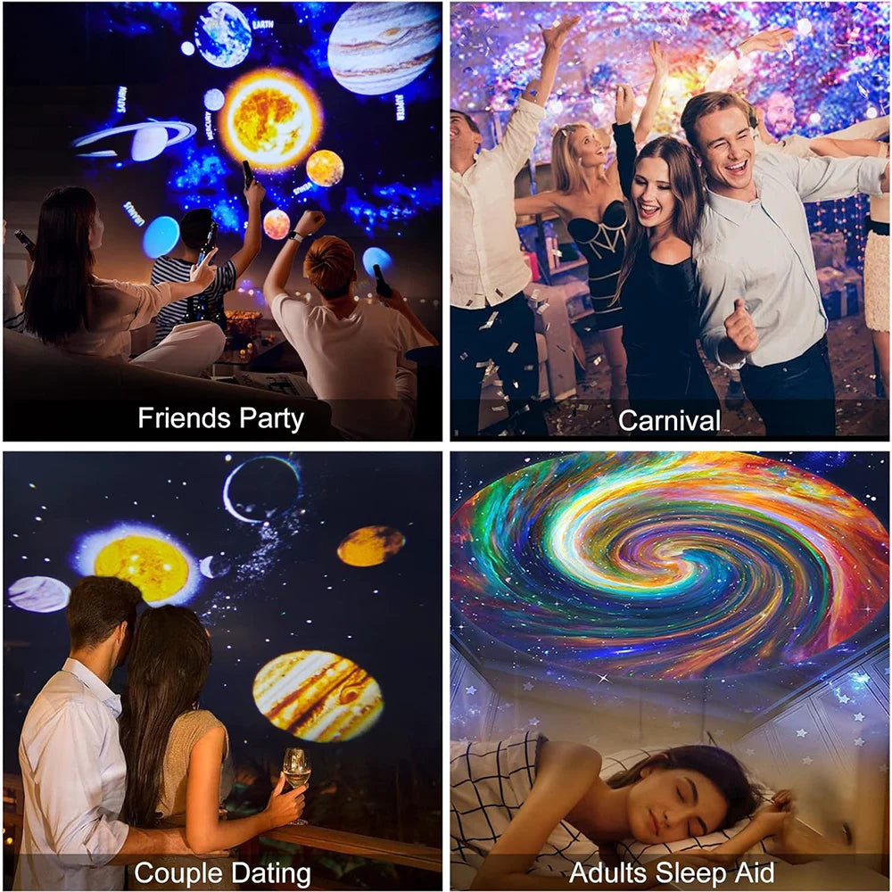 Starry Night Light Projector for Kids 360° Rotating Planetarium Galaxy LED Projector Lamp Birthday Co-ordination Christmas Gifts