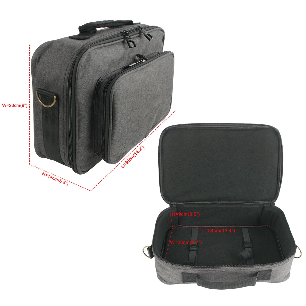 Portable Multi-effects Bag Professional Effects Shoulder Bag Handbag DJ Controller Bag with Shoulder Strap Carry Handle