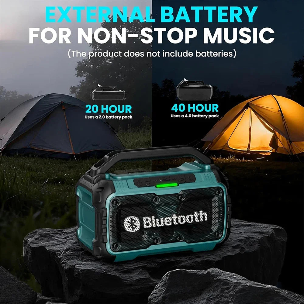 Makita Cordless Bluetooth Speaker Portable Surround Speakers Dual Channel Subwoofer Loudspeaker 3D Outdoor For 18V Battery
